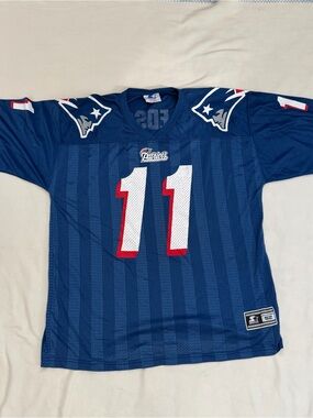 Vintage Rare 90s New England Patriots Drew Bledsoe Jersey Size XL 52